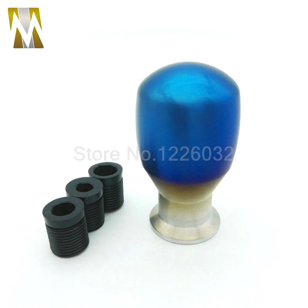 Universal Tip Shift Knob Titanium Style Burnt Blue Lever Shifter Gear
