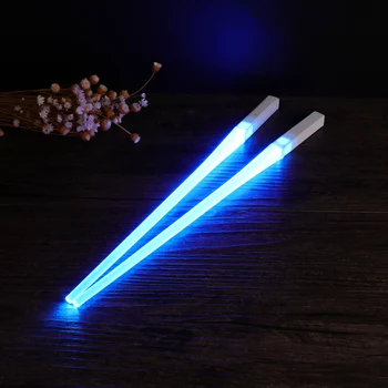 

1 Pair Of Light Up Chopsticks LED Luminous Chopsticks Disassemble Washable Party Glowing Tableware Glow Party Supplies