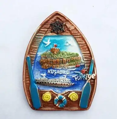 Turkey Fridge Magnet Tourist Souvenirs Aegean Kusadasi Alanya Fethiye Turtle Fish Dolphin Butterfly Slipper Refrigerator Magnets - Image 2