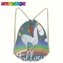 2018 new Women unicorn Backpack 3D printing travel softback women mochila drawstring bag School girls infantil