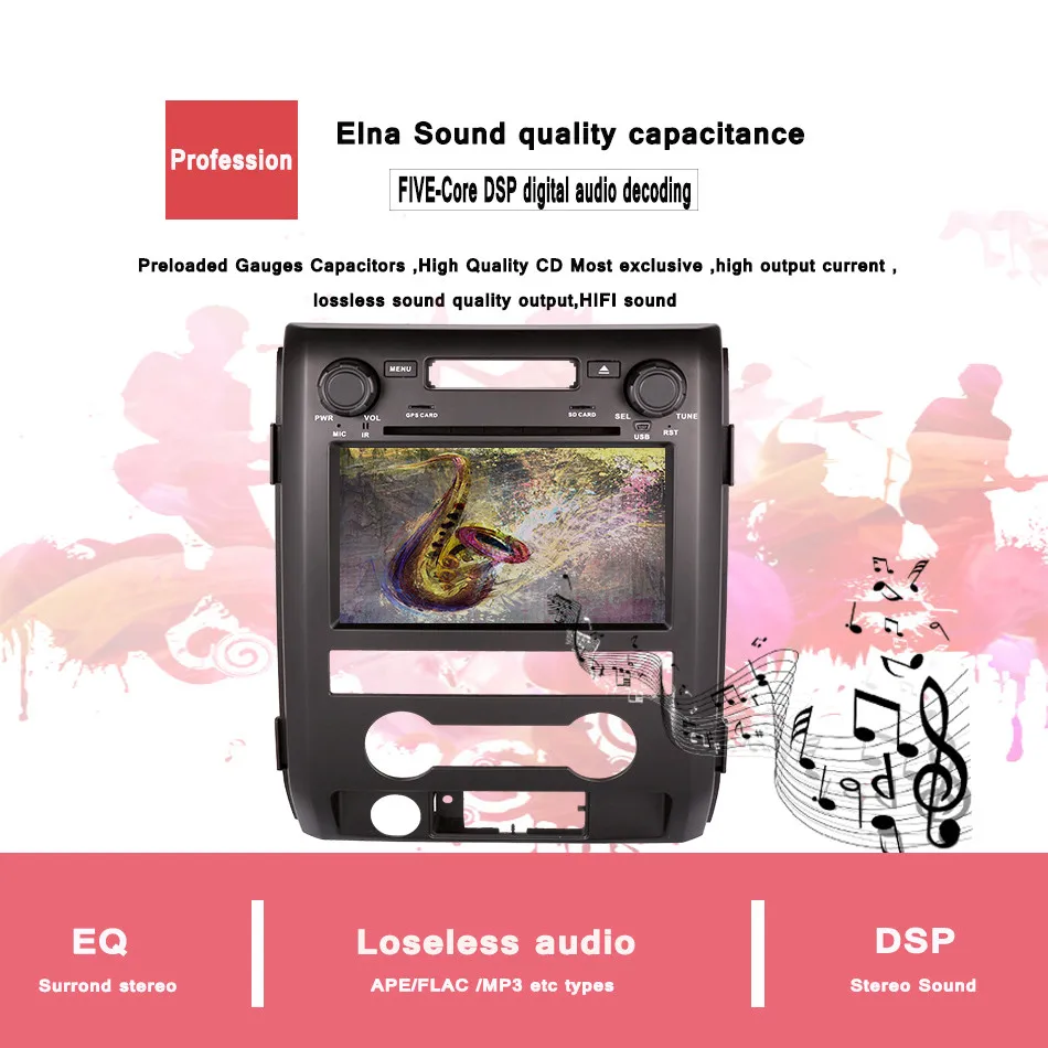 Discount Android 9.0 Car DVD Player for Ford F150 3/4G wifi DVR Tape Recorder f150 car radio f150 dvd 2009 2010 2011 2013 2014 head unit 7