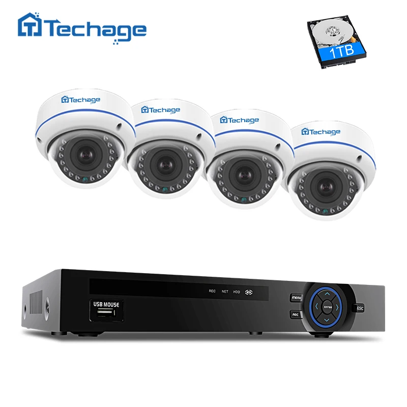 bilder für Techage 4CH 8CH 1080 P POE NVR CCTV-System Wasserdichte Vandalproof Dome Ip-kamera P2P 2MP Indoor Outdoor-sicherheits-überwachung Kit bilder für Techage 4CH 8CH 1080 P POE NVR CCTV-System Wasserdichte Vandalproof Dome Ip-kamera P2P 2MP Indoor Outdoor-sicherheits-überwachung Kit