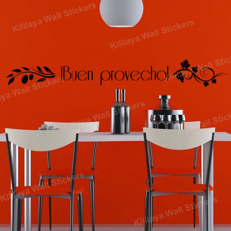 Espanol Cita Buen Provecho Pared De Vinilo Pegatinas Decoracion