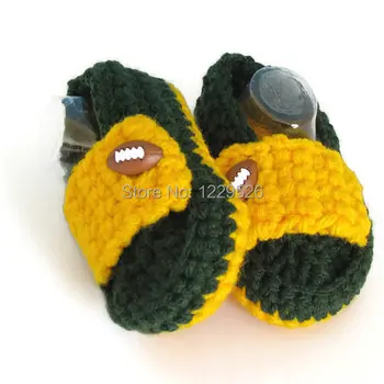 

Crochet Baby Shoes,Boy's Football Loafer Shoes, Infant Shoes, Newborn Booties,