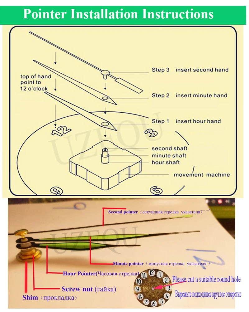 Uzequ полностью Алмазная вышивка часы DIY Алмазная картина вышивки крестом настенные часы цветок лилии круглый полный мозаика из круглых бриллиантов искусство