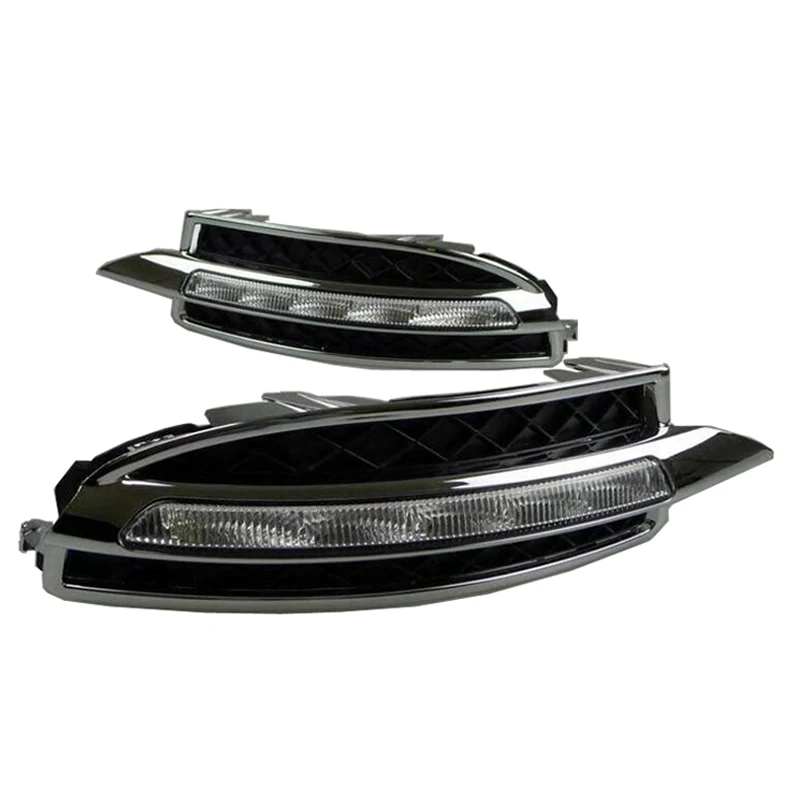 

2pcs LED Daytime Running Lights for Skoda Octavia 2009 2010 2011 2012 Fog lamp ABS DRL led daytime driving light White head lamp