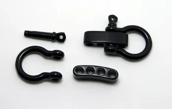 

GUGULUZA 6pcs/SET Stainless Steel Adjustable Shackles / Buckles High Quality Great Black Swivel for Paracord Bracelets