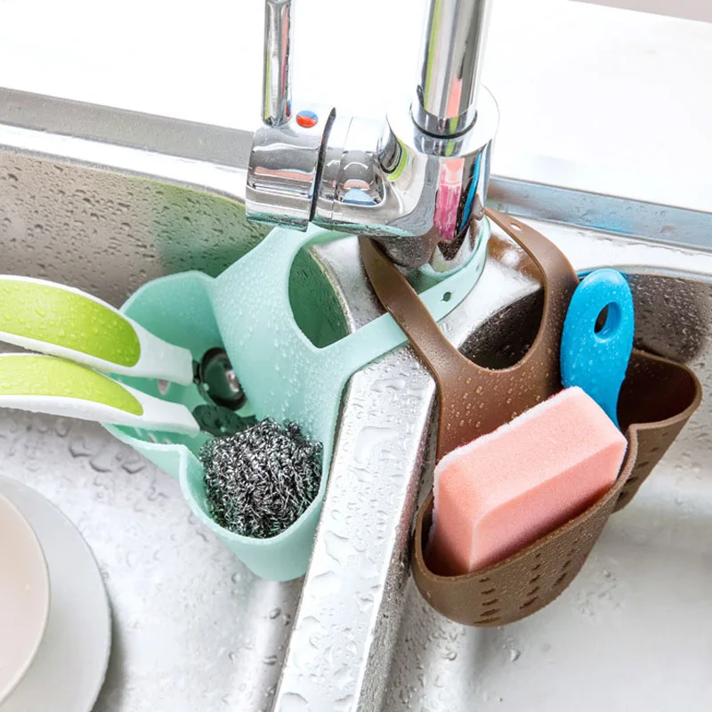 

Kitchen Sink Holder Hanging Strainer Bathroom Storage Container Sponge Drain Holder Kitchen Sink Sponge Storage Hanging Basket