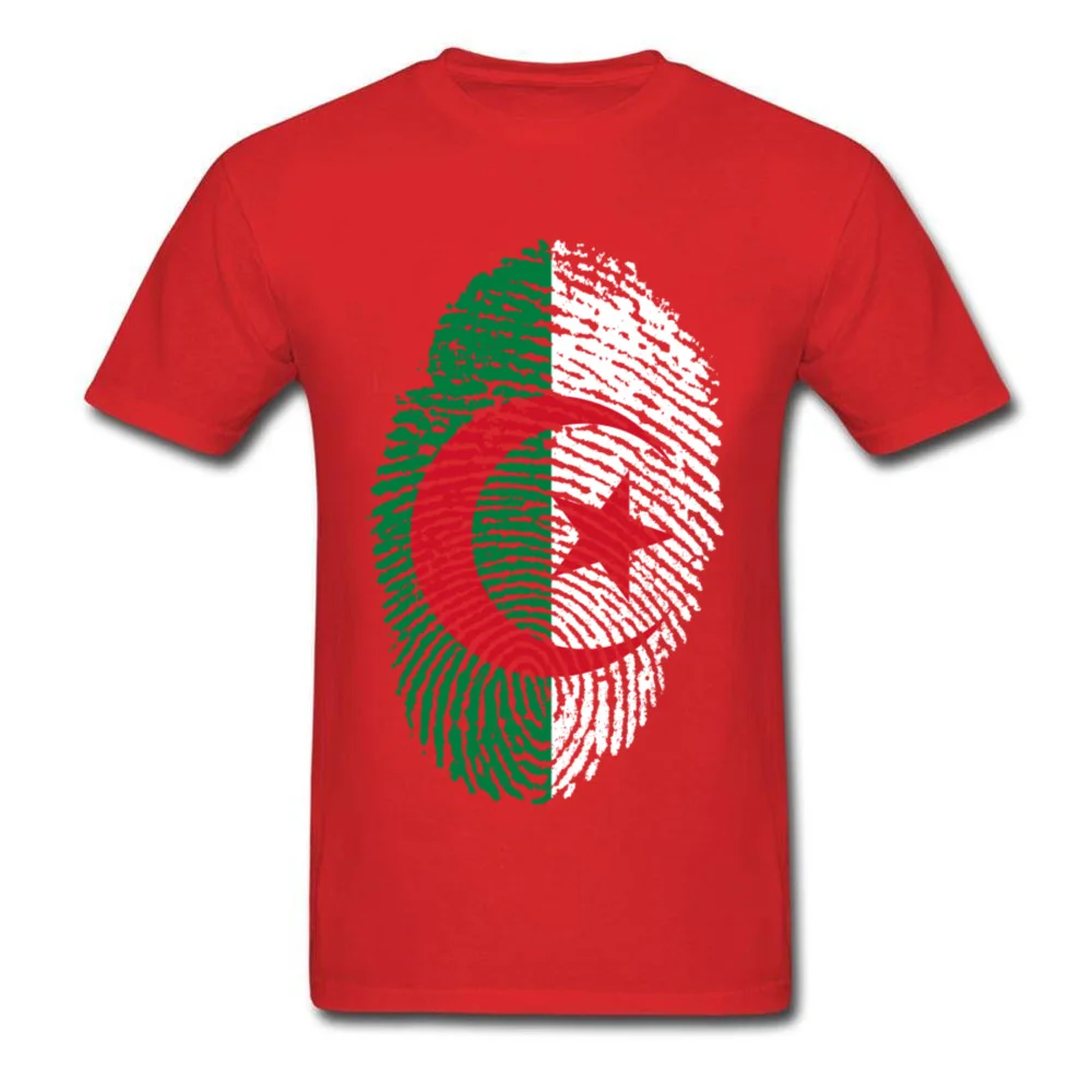 Algeria Flag Fingerprint_red