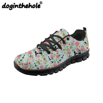 

doginthehole Outdoor Flats Sneakers for Female Great Pyrnenees Printing Women Sport Shoes Mesh Sport Shoes for Fitness Teen Girl