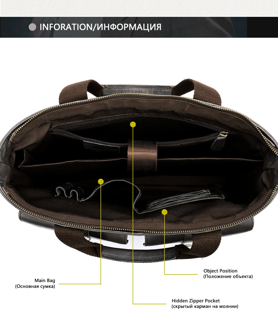 Для мужчин из натуральной кожи Бизнес сумка Портфели Для мужчин кожа Курьерские сумки для ноутбука Винтаж офис мужской Портфели s для Для
