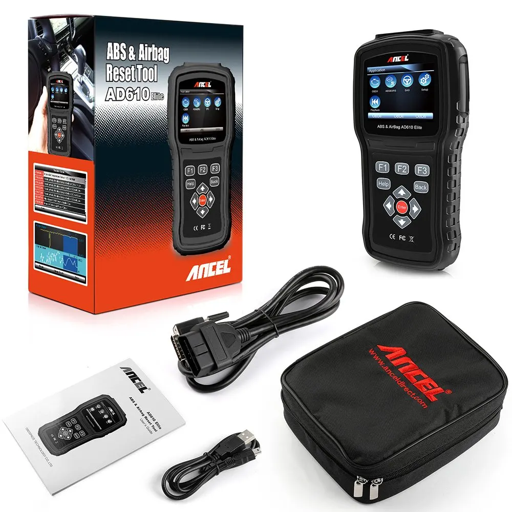 Профессиональный Автомобильный сканер ANCEL AD610 Elite OBD2 ECU ABS подушка безопасности SAS