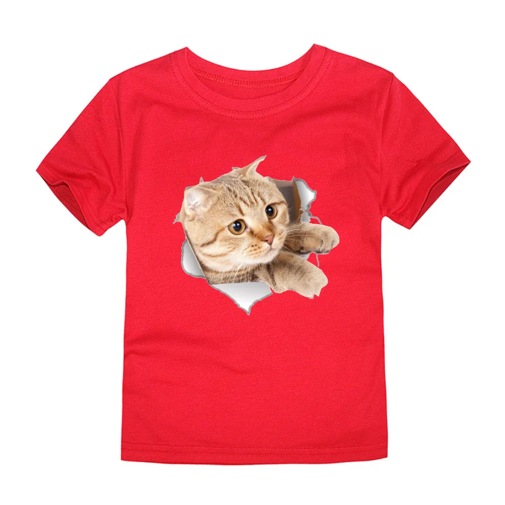Kids-T-Shirts-Children-3D-Printing-Cat-T-Shirts-for-Boys-Kids-Summer ...