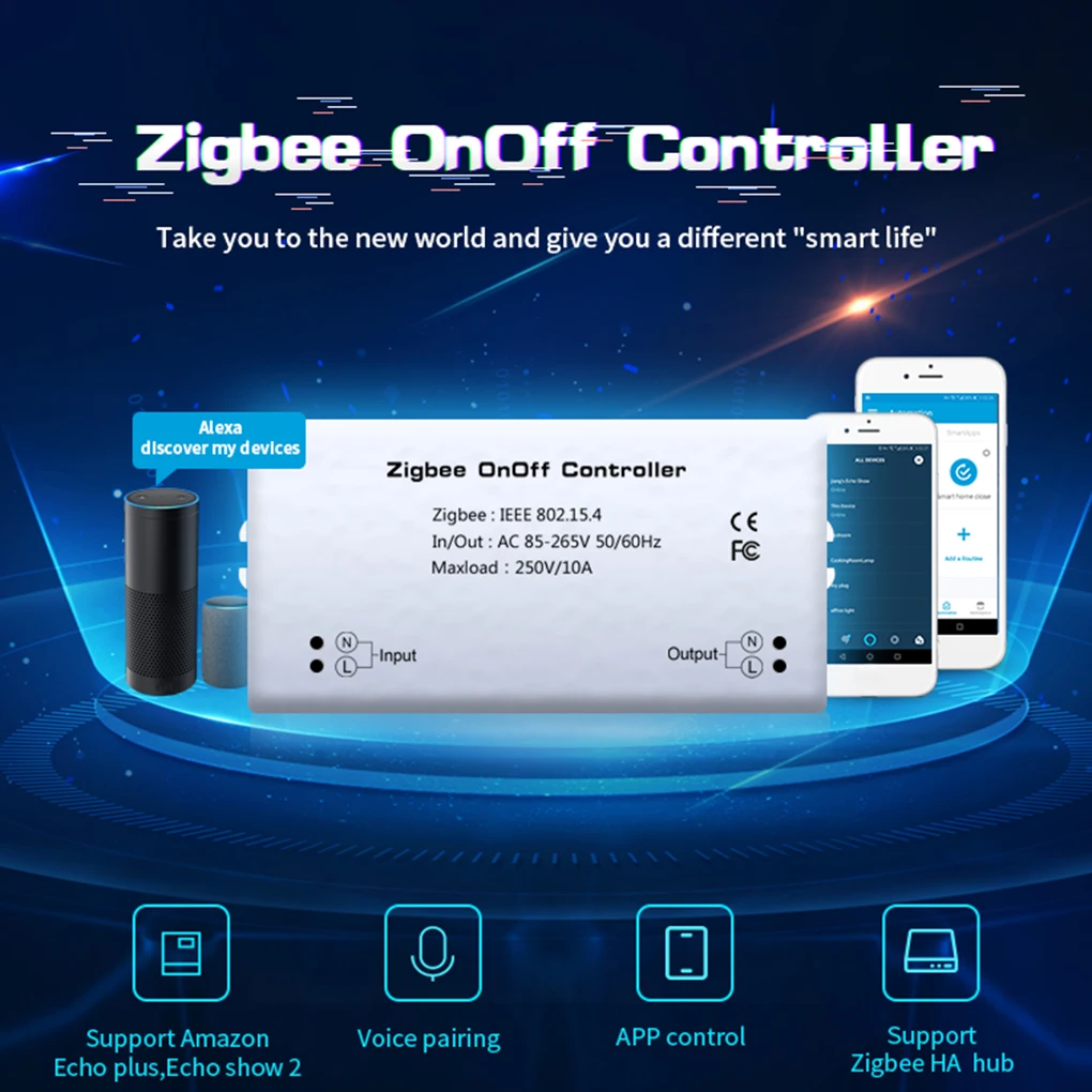 

High Quatily Remote Control Smart Switch Timing Energy Saving Compatible with Smart Things Hub Wink Hub Zigbee HA Hub