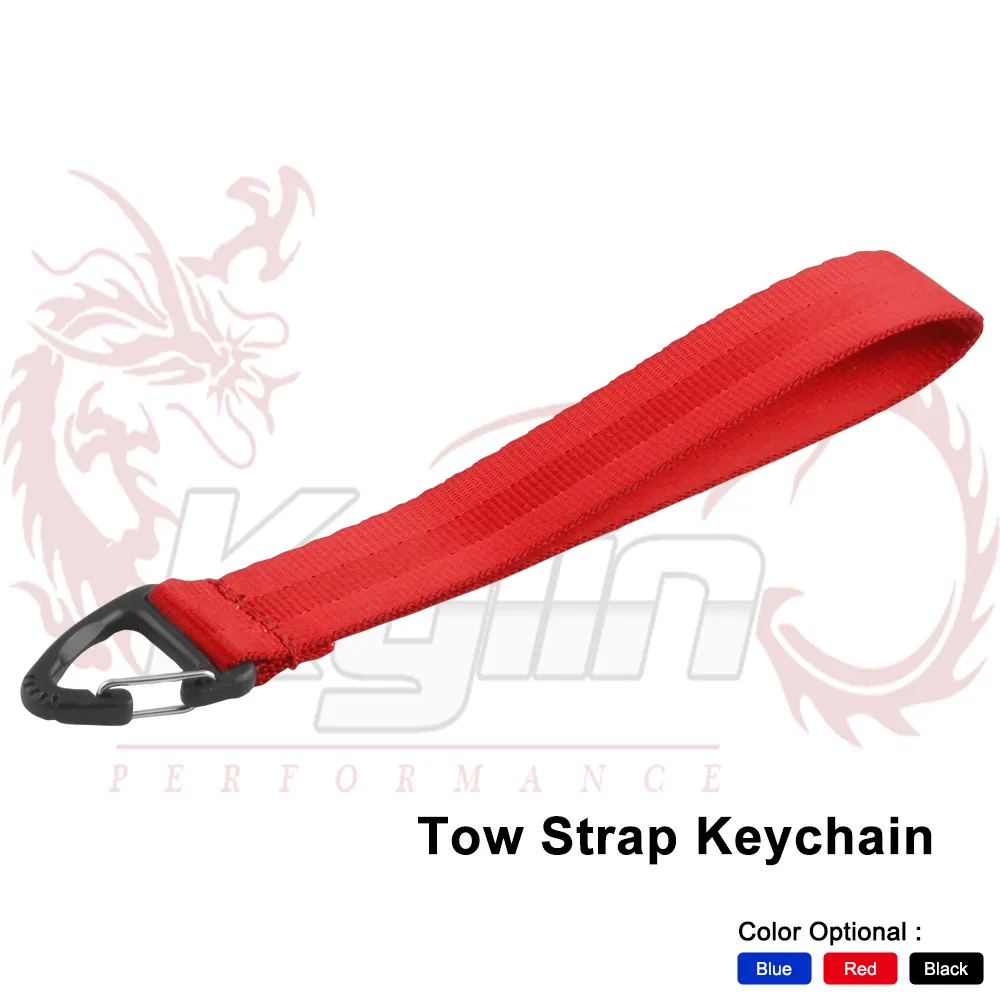 Universal Car key Nylon Tow Strap keychain keyring for BMW Black Red