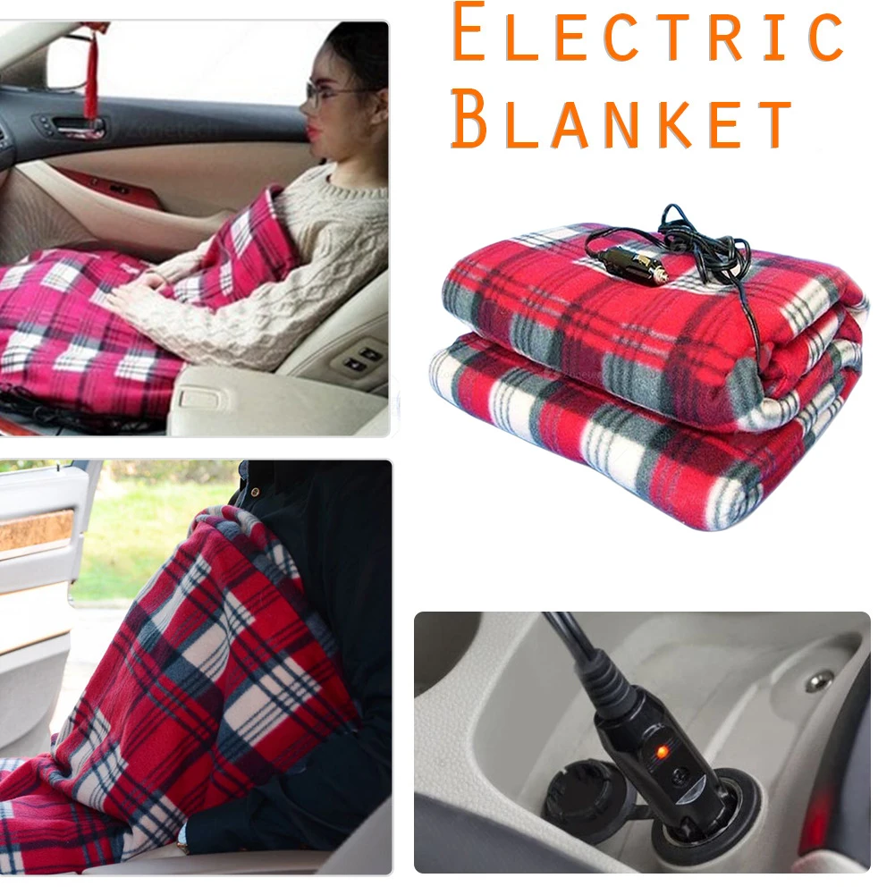 Для осени и зимы 12 V автомобильное Отопление фланелевое одеяло автомобильное дорожное одеяло электрическое одеяло для путешествий на открытом воздухе