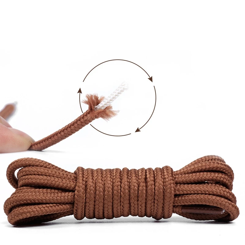 1Pair Classic Round Shoelaces Polyester Solid Shoe laces Off White Outdoor Leisure Sneakers Shoelace 90cm/120cm/150cm  21 Colors