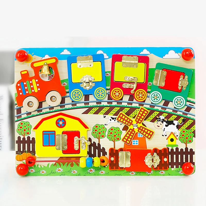 

Basic Latche Skill Board Learning Bead Game Educational Toy Baby Lock Sensory Good 2018 Best Universal