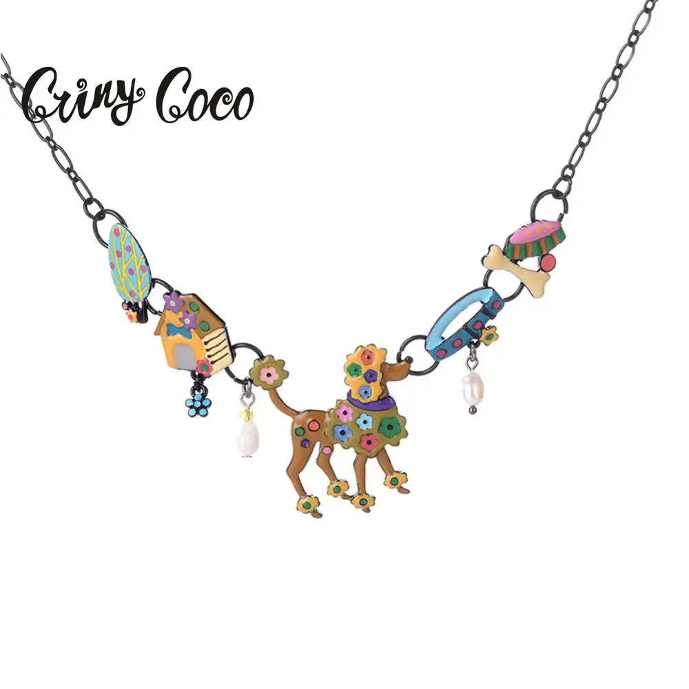 Cring Coco 2019 модное ожерелье с кулоном женское длинное эмалированное животное