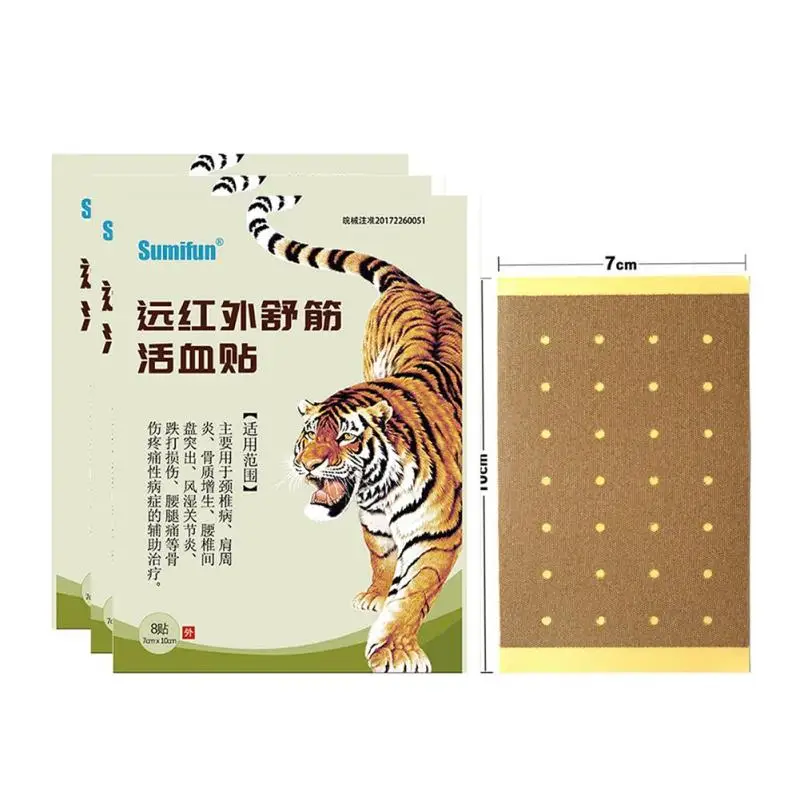 Sumifun 16pcs/2bag Neck Muscle Massage Patch Arthritis Treatment Red