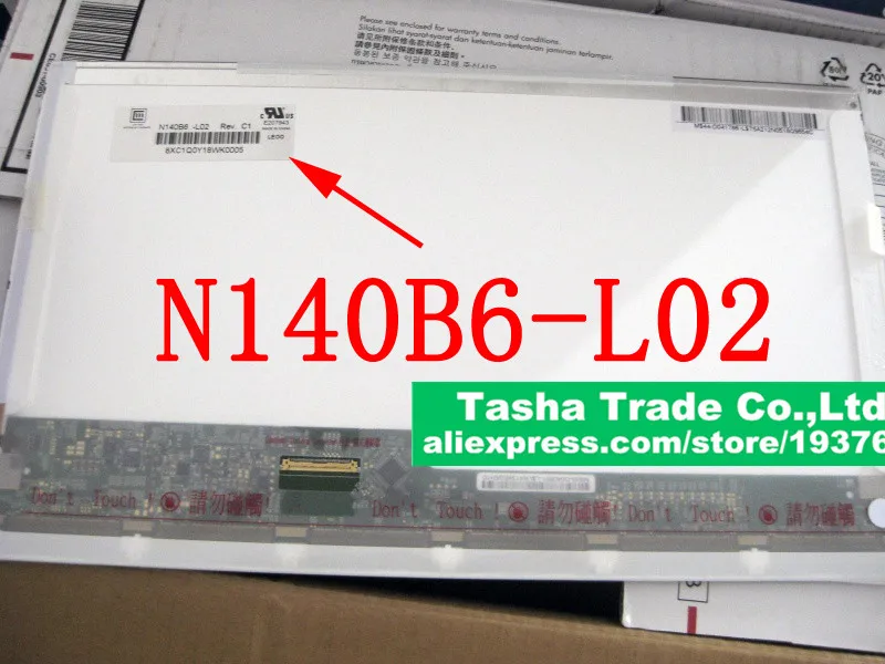 

N140B6-L02 N140B6 L02 14.0 LED Laptop LCD Screen Matrix Panel Glossy 1366*768 HD LVDS 40Pins Original New