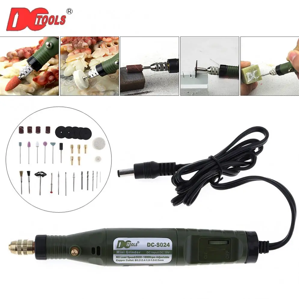

18000RPM 18V Mini Electric Rotary Drill Grinder With 33pcs Dril Bits Accessories Polish Sanding Tool Set Kit For Dremel Tool