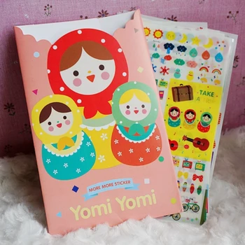 

8 Sheet Transparent PVC Geometric Decorative Stickers Stationery DIY Kawaii Sticker Diary Scrapbooking Notebook Album Decor