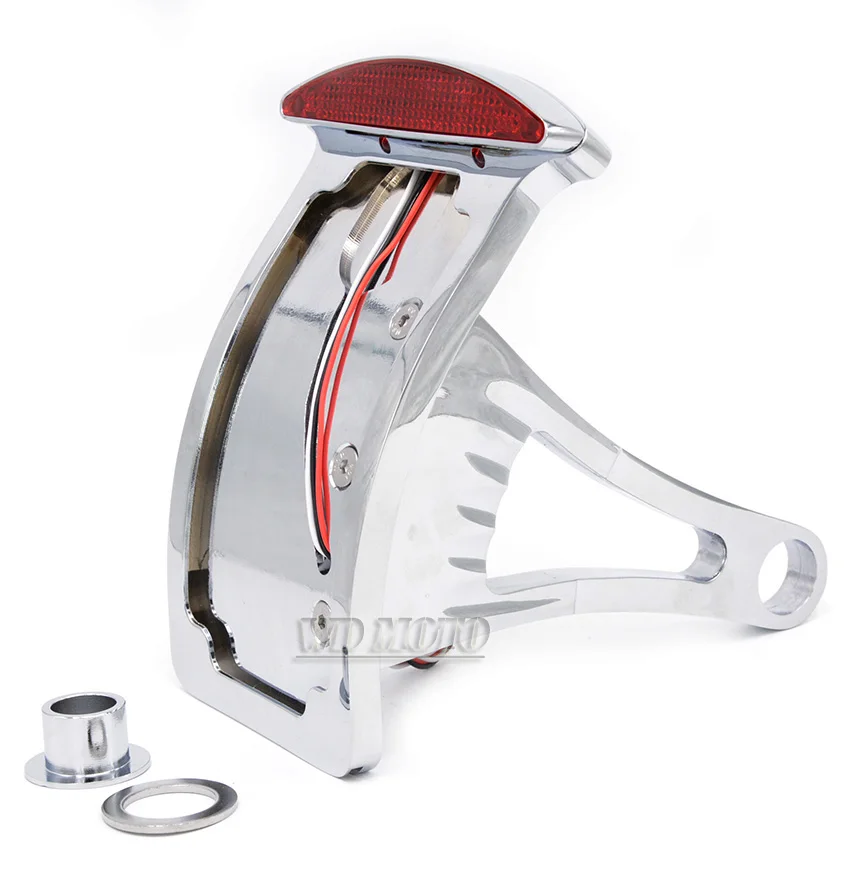 New Chrome motorcycle Aluminum side mount license Registration Plate