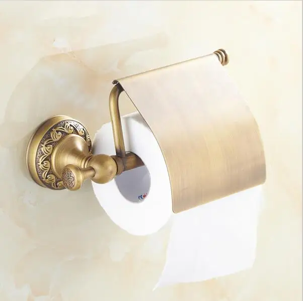 Paper Towel Holder Toilet Paper Holder Towel Hook Bathroom Hardware Set Bathroom Hardware Accessories Clothes Hook Antique Brushed Copper Carved Base Bathroom Accessories Bath Towel Shelf Towel Bar Paper Holder Cloth Hook JM210