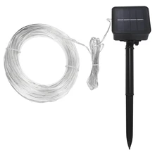 Светодиодный светильник на солнечной батарее, 100-10 м, 8 режимов, светодиодный, сказочный, водонепроницаемый, солнечный, для дома, двора, Рождества, праздника, Garedn, Декор