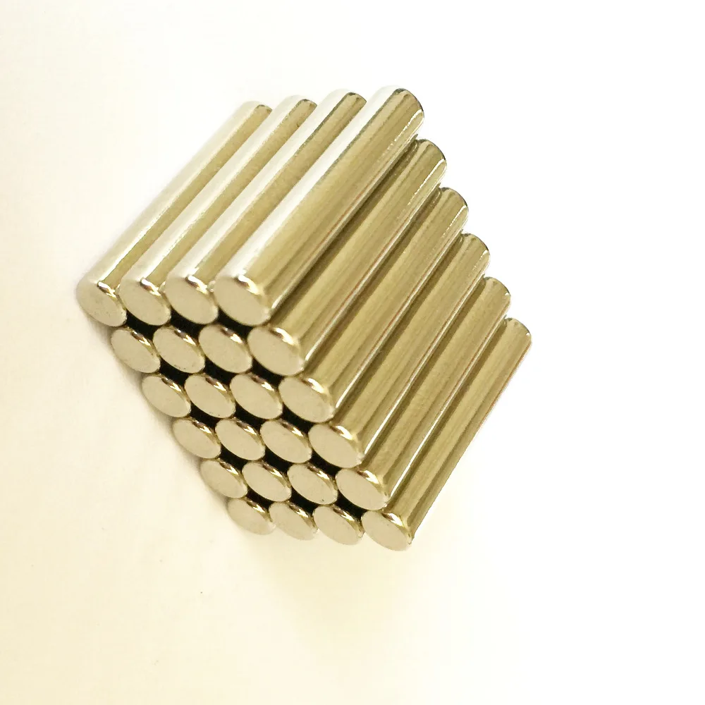 25pcs disc Rod dia4x20mm N50 rare earth permanent strong neodymium bulk NdFeB