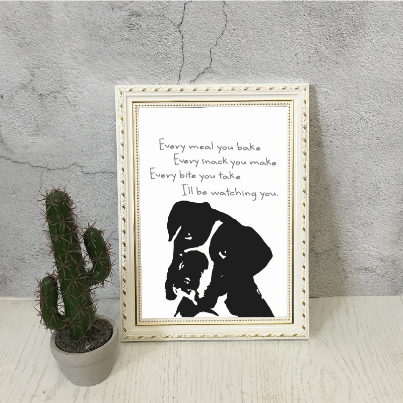 Подарки для собак-боксеров, Художественная печать, забавная цитата, каждое дыхание, которое вы принимаете, для домашнего питомца, Настенный декор, черный и белый холст, живопись, плакат