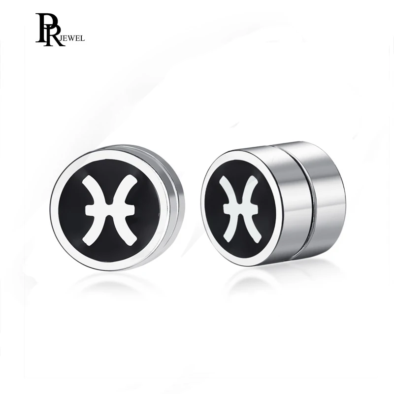 

Stainless Steel Magnetic Stud Earrings Set Punk Constellation for Men Women