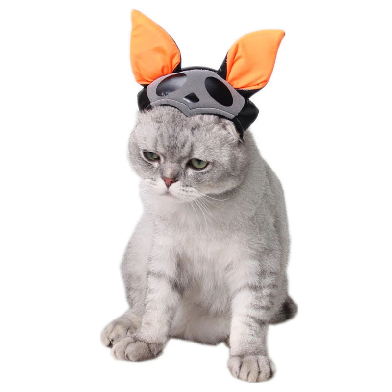 Eponge Ajustable Avec De Grandes Oreilles De Dessin Anime Casquette De Chat Chauve Souris Chien Chiot Petit Animal De Compagnie Chapeau De Lapin Decoration De Fete D Halloween De Festival De Cosplay 1