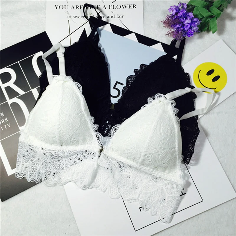 

2019 New Sexy Women Lace Crochet Bralette Bralet Bra Bustier Crop Top Floral Cami Padded Tank Tops