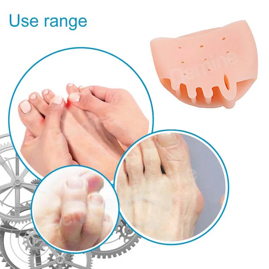 Силиконовые соты для передней части стопы для вальгусной деформации перекрытия боли разделитель пальцев ног высокие каблуки ортопедические половинные вставки