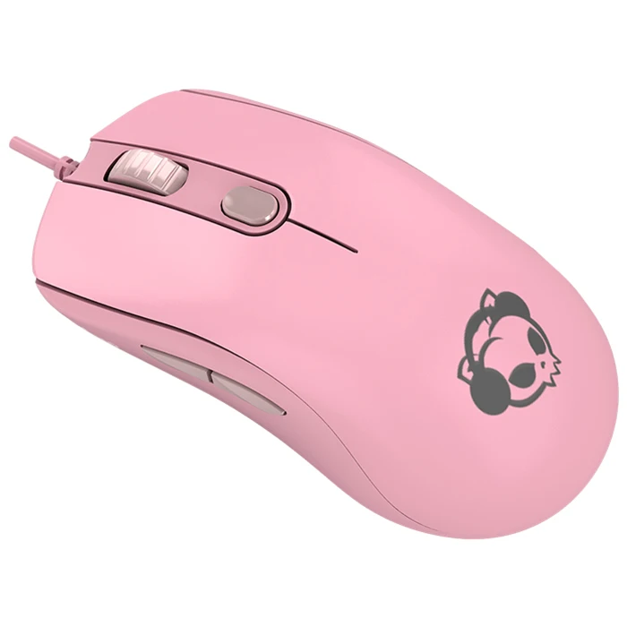 AKKO AG325 Symmetrical Game Mouse 5000DPI Omron Micro Motion 6 Key Custom Macro Programming USB Wired Gaming Mice for Computer - Цвет: Pink