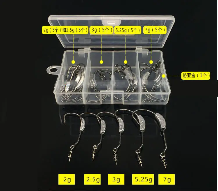 Soft Worm Ponderada Wide Gap Jig Perch Pike Baixo Drop Shot
