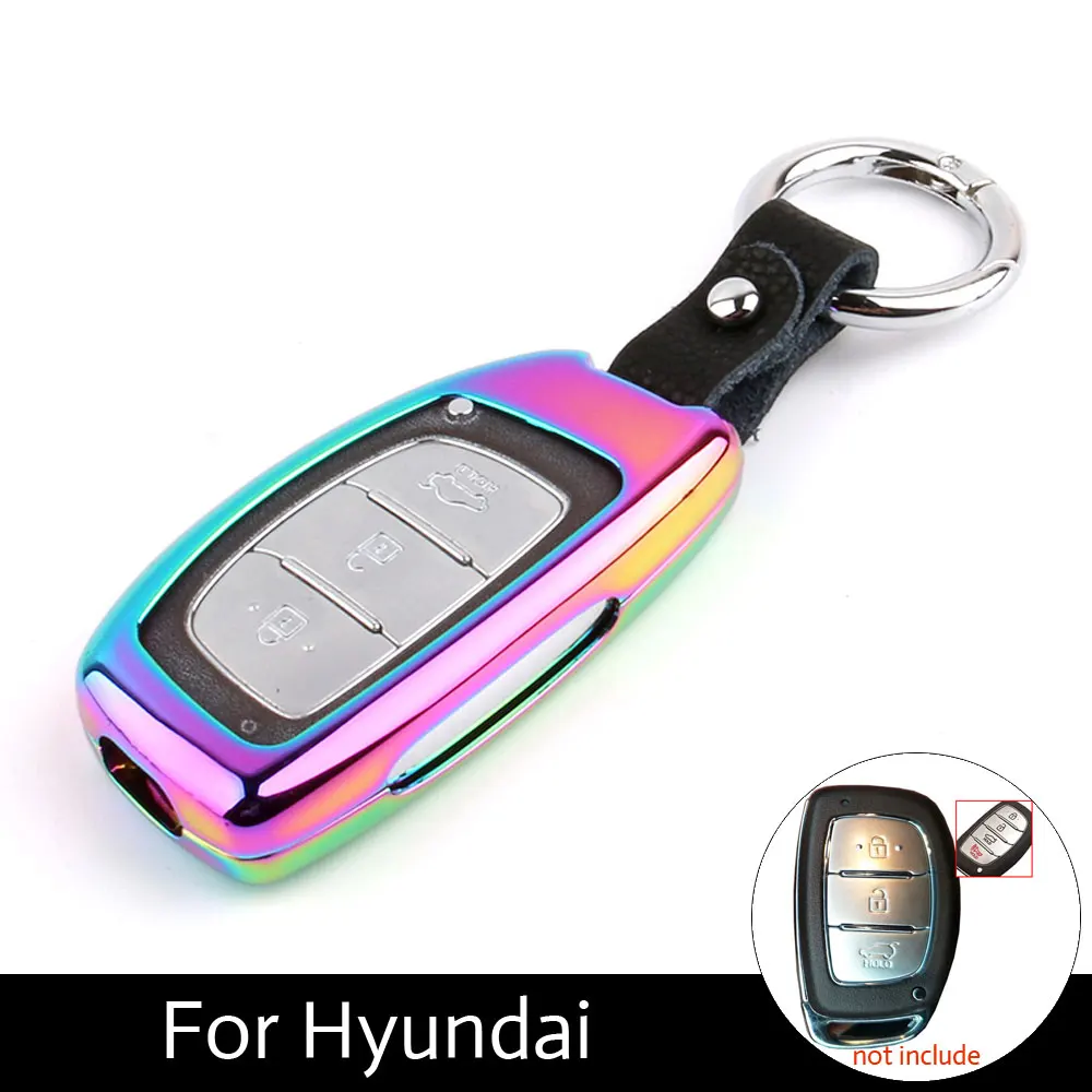 

ATOBABI Zinc Alloy Car Key Case Smart Keyless Remote Key Shell Cover Keychain Bag for Hyundai Sonata Tucson Elantra I40 IX35 I45