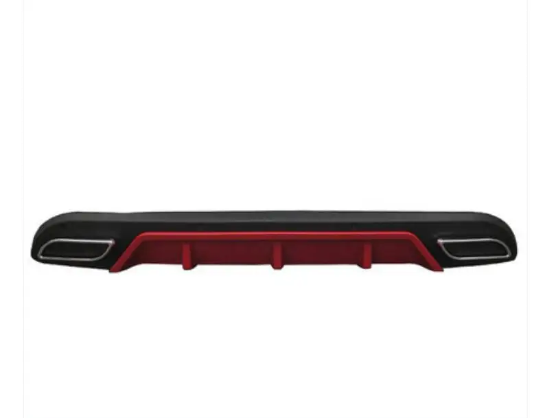 Rear red ABS передний+ Задний бампер протектор Защита противоскользящая пластина подходит для Volkswagen VW T-ROC TROC - Цвет: Rear red
