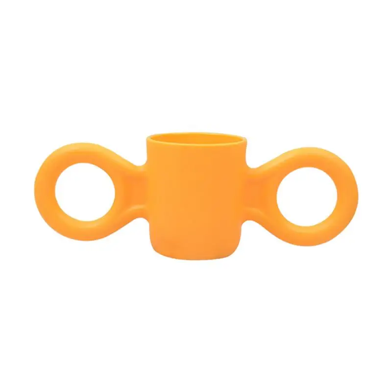 Orange Мультяшная кружка с большими ушками для детей, чашка для молока, карамельный цвет, детская антиосенняя чашка, Детская обучающая Емкость - Цвет: Orange