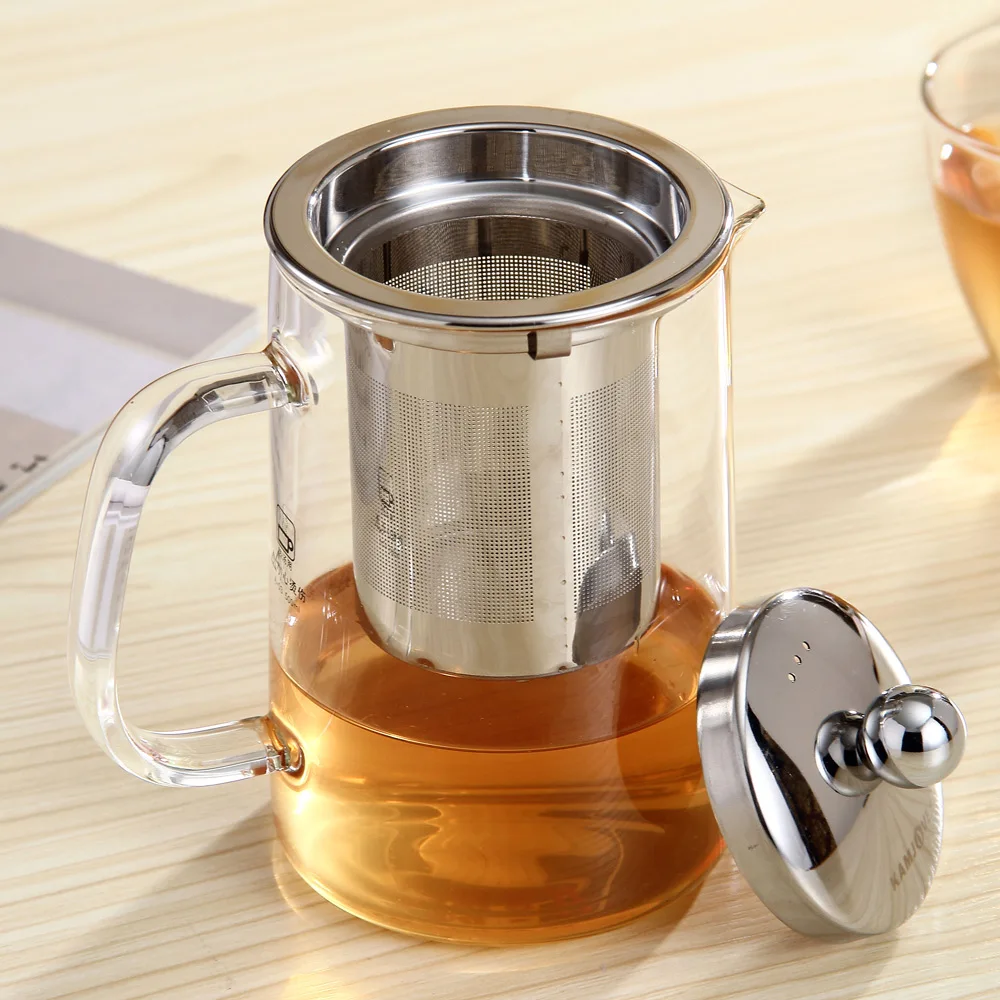 [GRANDNESS] Kamjove A 03 Clear Glass Teapot with Stainless Steel Fine