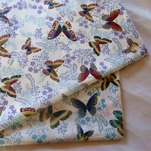 Полметра японский свинка с принтом бабочки мягкий бриз ткань из чистого хлопка для сумки ручной работы DIY B26