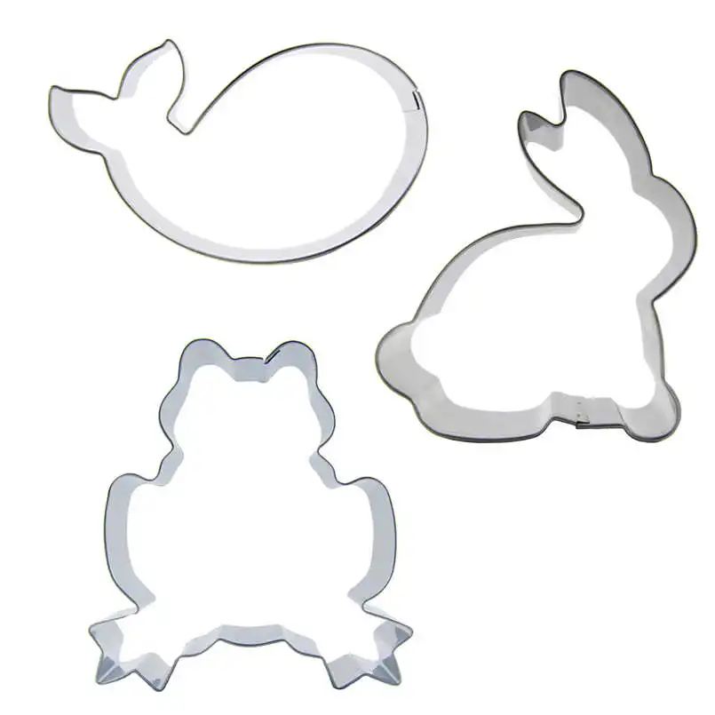 Кит лягушка кролик в форме 3 шт бисквит резки moldst инструменты для выпечки торт
