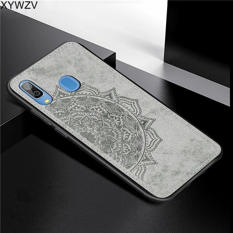 

For Samsung Galaxy A30 Case Soft Silicone Luxury Cloth Texture Hard PC Phone Case For Samsung Galaxy A30 Cover For Samsung A30