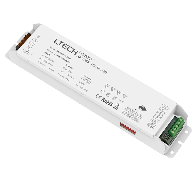 LTECH Led DMX dimming Driver;150W DMX LED CW driver;AC100 240V input