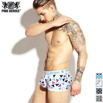 

Pink Hero Brand Boxer Underwear Men Panties for Men gay male underwear Men cueca Mens Boxer Underpants Ropa Interior Hombre