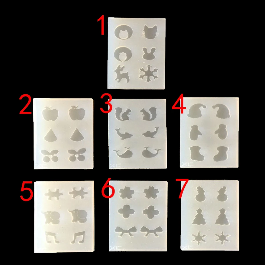 

Silicone Mold for Christmas earrings beads charms Resin Silicone Mould handmade jewelry finding tool epoxy resin molds