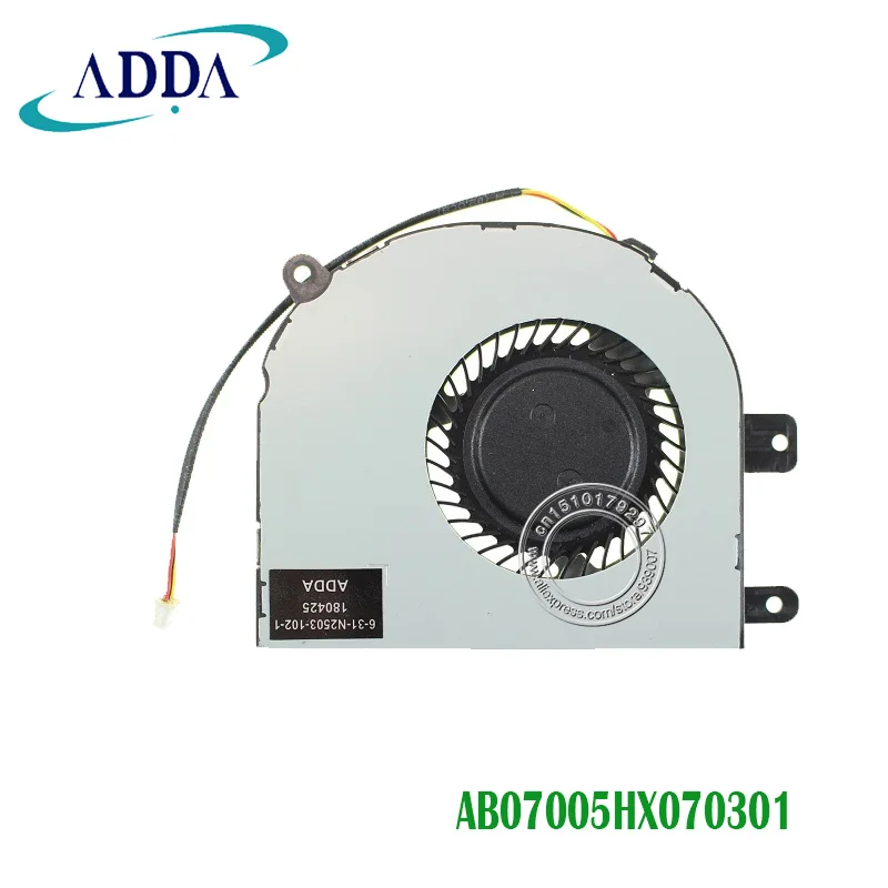 AB07005HX070301 DC5V 0.50A Процессор Вентилятор охлаждения 6 31 N2503 102 1 00N25 3Pin для Clevo N240 N240WU N870