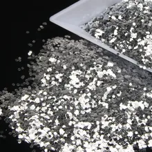 Модные блестящие Пигменты с большим шестигранником, блестящая блестка, красивые Блестки для ногтей, УФ-гель, арцидный инструмент для кончиков ногтей WY27